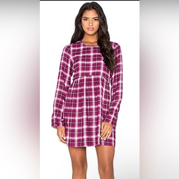 NWOT BCBGENERATION Plaid Babydoll Dress Size SmallCrushberry